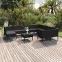 Gartenmöbel-Set 11-teilig und schwarze synthetische Rattankissen von vidaXL, Gartensets - Ref: Foro24-3094505, Preis: 706,68 ...