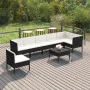 Garden furniture set 8 pieces and black synthetic rattan cushions by vidaXL, Garden sets - Ref: Foro24-3094388, Price: 606,60...