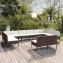 Gartenmöbel-Set 12-teilig und braune synthetische Rattankissen von vidaXL, Gartensets - Ref: Foro24-3094611, Preis: 977,21 €,...