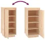 Solid pine wood shoe cabinet 35x35x80 cm by vidaXL, Shoe racks and shoe organizers - Ref: Foro24-813535, Price: 57,89 €, Disc...