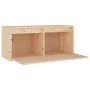 Wandschrank aus massivem Kiefernholz, 80 x 30 x 35 cm von vidaXL, Regale und Regale - Ref: Foro24-813455, Preis: 66,93 €, Rab...