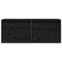 Wall cabinets 2 pcs solid black pine wood 45x30x35 cm by vidaXL, Shelves and shelves - Ref: Foro24-813444, Price: 82,63 €, Di...