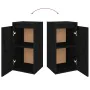 Wall cabinets 2 units solid black pine wood 30x30x60 cm by vidaXL, Shelves and shelves - Ref: Foro24-813494, Price: 84,70 €, ...