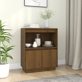 Honey brown solid pine wood sideboard 60x34x75 cm by vidaXL, Sideboards - Ref: Foro24-813523, Price: 67,35 €, Discount: %