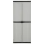 Garden cabinet with 3 shelves in gray and black 68x40x168 cm by vidaXL, Lockers and storage cabinets - Ref: Foro24-340983, Pr...