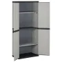 Garden cabinet with 3 shelves in gray and black 68x40x168 cm by vidaXL, Lockers and storage cabinets - Ref: Foro24-340983, Pr...