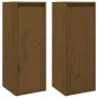 Wall cabinet 2 pcs honey brown pine wood 30x30x80 cm by vidaXL, Shelves and shelves - Ref: Foro24-813502, Price: 74,49 €, Dis...