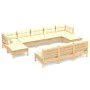 Gartenmöbel 10 Stück Kissen Kiefer Holz Creme Farbe von vidaXL, Gartensets - Ref: Foro24-3097115, Preis: 783,91 €, Rabatt: %