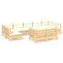 9-piece garden furniture set with solid pine wood cushions by vidaXL, Garden sets - Ref: Foro24-3097247, Price: 733,20 €, Dis...