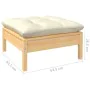 Garden furniture 7 pieces and cushions solid cream pine wood by vidaXL, Garden sets - Ref: Foro24-3096689, Price: 519,89 €, D...