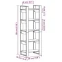 White solid wood shelf/space divider 60x35x160 cm by vidaXL, Bookcases and shelves - Ref: Foro24-813890, Price: 64,66 €, Disc...