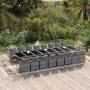 Garden dining set 17 pieces and gray synthetic rattan cushions by vidaXL, Garden sets - Ref: Foro24-3095671, Price: 2,00 €, D...