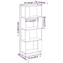 Solid pine wood shelf/space divider 51x25x132 cm by vidaXL, Bookcases and shelves - Ref: Foro24-814039, Price: 62,13 €, Disco...