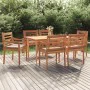 Garten Essgarnitur 7 Stück mit Kissen massivem Teakholz von vidaXL, Gartensets - Ref: Foro24-3100792, Preis: 902,43 €, Rabatt: %