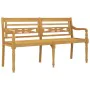 Batavia bench with blue cushion solid teak wood 150 cm by vidaXL, garden benches - Ref: Foro24-3100830, Price: 234,96 €, Disc...