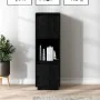 Tall solid black pine wood sideboard 38x35x117 cm by vidaXL, Sideboards - Ref: Foro24-814363, Price: 67,06 €, Discount: %