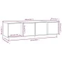 Massiver TV-Schrank aus schwarzem Kiefernholz, 140 x 40 x 40 cm von vidaXL, TV-Möbel - Ref: Foro24-814463, Preis: 110,19 €, R...