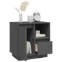 Solid gray pine wood bedside table 50x34x50 cm by vidaXL, Nightstands - Ref: Foro24-814483, Price: 56,51 €, Discount: %