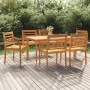 Garten-Essgruppe 7-teilig aus massivem Teakholz von vidaXL, Gartensets - Ref: Foro24-3100788, Preis: 905,82 €, Rabatt: %