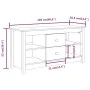 TV-Schrank aus massivem Kiefernholz, honigbraun, 103 x 36,5 x 52 cm von vidaXL, TV-Möbel - Ref: Foro24-814572, Preis: 81,86 €...