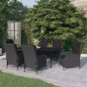 Dark gray 7-piece garden dining set by vidaXL, Garden sets - Ref: Foro24-3099659, Price: 1,00 €, Discount: %