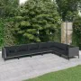 7-piece garden sofas and dark gray synthetic rattan cushions by vidaXL, Garden sets - Ref: Foro24-3099844, Price: 658,02 €, D...