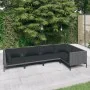 Garden sofas 5 pieces and cushions dark gray synthetic rattan by vidaXL, Garden sets - Ref: Foro24-3099838, Price: 490,00 €, ...