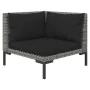 Garden sofas 5 pieces and cushions dark gray synthetic rattan by vidaXL, Garden sets - Ref: Foro24-3099838, Price: 490,00 €, ...