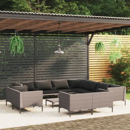 Gartensofas 12 Stück dunkelgraue synthetische Rattankissen von vidaXL, Gartensets - Ref: Foro24-3099903, Preis: 1,00 €, Rabat...