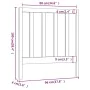 Bettkopfteil aus massivem Kiefernholz in Honigbraun, 96 x 4 x 100 cm von vidaXL, Kopf- und Fußteile - Ref: Foro24-817673, Pre...