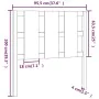 Bettkopfteil aus massivem schwarzem Kiefernholz, 95,5 x 4 x 100 cm von vidaXL, Kopf- und Fußteile - Ref: Foro24-817974, Preis...