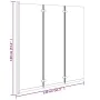 Folding shower screen with 3 black ESG panels 130x130 cm by vidaXL, shower doors - Ref: Foro24-151864, Price: 158,49 €, Disco...