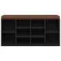 Black plywood shoe bench 103x30x48 cm by vidaXL, Benches for halls and storage - Ref: Foro24-342609, Price: 102,15 €, Discoun...