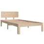 Estructura de cama madera maciza de pino 90x190 cm de vidaXL, Camas y somieres - Ref: Foro24-833101, Precio: 112,94 €, Descue...