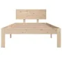 Estructura de cama madera maciza de pino 90x190 cm de vidaXL, Camas y somieres - Ref: Foro24-833101, Precio: 112,94 €, Descue...