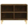 TV-Schrank, Beine aus Massivholz, geräucherte Eiche, 69,5 x 30 x 50 cm von vidaXL, TV-Möbel - Ref: Foro24-813146, Preis: 35,4...