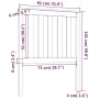 Bettkopfteil aus massivem Kiefernholz in Honigbraun, 81 x 6 x 101 cm von vidaXL, Kopf- und Fußteile - Ref: Foro24-818498, Pre...