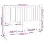 Bettkopfteil aus massivem schwarzem Kiefernholz, 165,5 x 4 x 100 cm von vidaXL, Kopf- und Fußteile - Ref: Foro24-818884, Prei...