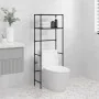 2-tier shelf above black iron toilet 53.5x28x143 cm by vidaXL, Towel racks - Ref: Foro24-343133, Price: 20,30 €, Discount: %