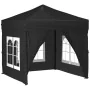 Faltbares Partyzelt mit Seitenwänden schwarz 2x2 m von vidaXL, Zelte und Pavillons - Ref: Foro24-93504, Preis: 118,51 €, Raba...