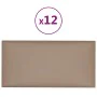 Wall panels 12 pcs cappuccino PE leather 30x15 cm 0.54 m² by vidaXL, Wall covering - Ref: Foro24-343775, Price: 31,70 €, Disc...