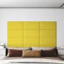 Wall panels 12 units light yellow fabric 60x30 cm 2.16 m² by vidaXL, Wall covering - Ref: Foro24-343853, Price: 37,63 €, Disc...