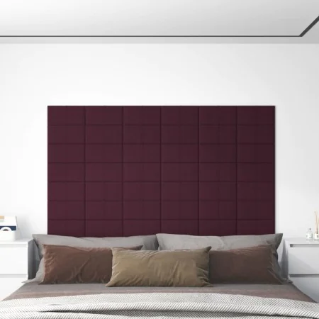 Wall panels 12 units purple fabric 30x15 cm 0.54 m² by vidaXL, Wall covering - Ref: Foro24-344015, Price: 24,82 €, Discount: %