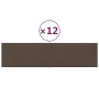 Wall panels 12 pcs brown fabric 60x15 cm 1.08 m² by vidaXL, Wall covering - Ref: Foro24-344054, Price: 34,33 €, Discount: %