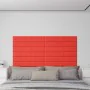 Wall panels 12 pcs red synthetic leather 90x15 cm 1.62 m² by vidaXL, Wall covering - Ref: Foro24-343997, Price: 38,15 €, Disc...