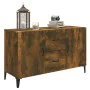 Smoked oak engineered wood sideboard 100x36x60 cm by vidaXL, Sideboards - Ref: Foro24-817468, Price: 83,76 €, Discount: %