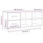 Shoe bench solid gray pine wood 100x34x45 cm by vidaXL, Shoe racks and shoe organizers - Ref: Foro24-820179, Price: 76,36 €, ...