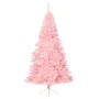 Half artificial Christmas tree with pink PVC support 240 cm by vidaXL, Christmas trees - Ref: Foro24-344674, Price: 44,50 €, ...