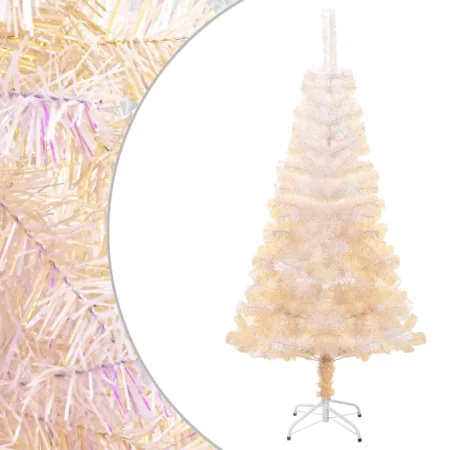 Artificial Christmas tree iridescent tips white PVC 120 cm by vidaXL, Christmas trees - Ref: Foro24-344633, Price: 19,97 €, D...