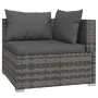 Gartensofa Set 5 Stück und Kissen synthetisches Rattan grau von vidaXL, Gartensets - Ref: Foro24-3101437, Preis: 395,40 €, Ra...